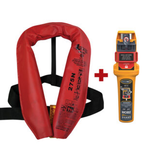 LALIZAS Lamda 275N MOB2 Set automatic SOLAS inflatable lifejacket with Ocean Signal rescueME MOB2